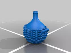 Pot with wicker trellis L