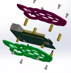 Raspberry Pi 3 Model B Case Open Air Design Stackable