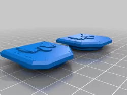 Sicaran Tank Sponson Inserts, Blood Angels