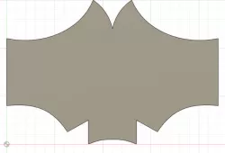 Stencil for Batwing Fabric Masks