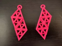 Triangle Pattern Big Earrings