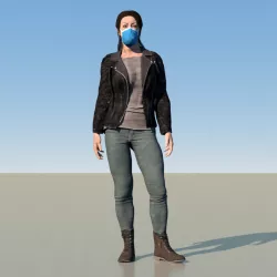 Woman Wearing a Mask