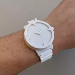 Wristwatch shaped airsoft pellet projector