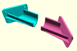 Angle bracket for hanging rail