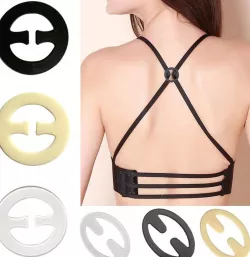  BH Women's Bra Strap Clip Extender Set Smart Perfect Bra Strap Away Hide Racer Back Clips Oval Shape