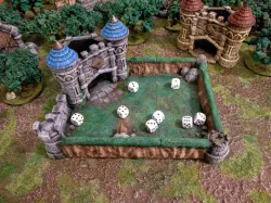 Dice BattleFields - Human Castle (Modular dice tower + tray)