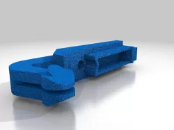 Door hinge for plastic cabinet