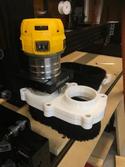 Dust Shoe for Dewalt DWP611 on Lead 1010 CNC