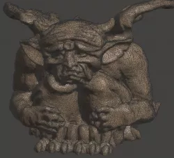 Gargoyle by MBecker art - fixed mesh, reduced file size, flat base
