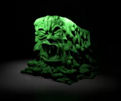 Gelatinous Cube - Angry Face - Version 2