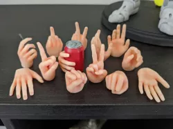 Hand poses on magnets (BJD)