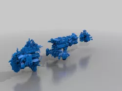imperial dreadnought class wreckage - bfg - terrain - lp