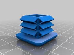 My Customized endcap for square tube