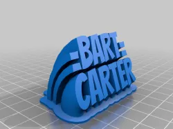 My Customized Sweeping 2-line name plate (text)