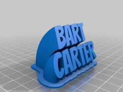 My Customized Sweeping 2-line name plate (text)
