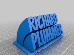 My Customized Sweeping 2-line name plate (text)