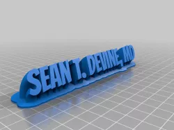 My Customized Sweeping 2-line name plate (text)