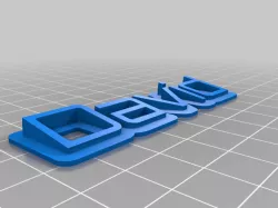 My Customized Sweeping name plate