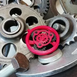 Planetary Gear Set Key Ring Necklace 
