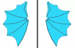 Seven the Articulated Dragon Fabric Wing Template