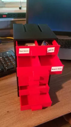 Stackable Parts Bin Cubes and Drawers
