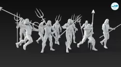 10 Aquaman Figure Set-02 3D model
