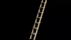 7-Step Birch Ladder Low-poly 3D model