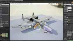 A-10 Wathog Fighter Low-poly 3D model