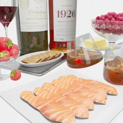 Antique wine and whiskey with foods 3D model