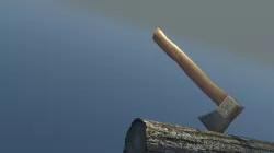 Ax with a wooden handle Low-poly 3D model