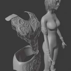 Aztec Woman 3D model