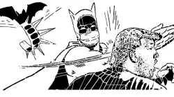 Batman vs Trump stencil