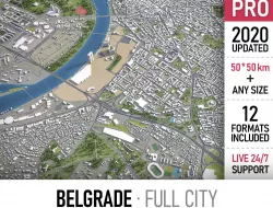 Belgrade Low-poly 3D model