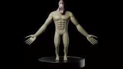 Big Teeth Scary Creature Low-poly 3D model