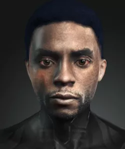 Black Panther - Chadwick Boseman Full Rigged with Face Rig 3D model
