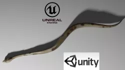Boa Constrictor Snake Python Low-poly 3D model