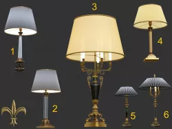 Bronze dArt  Lamp set 3D model