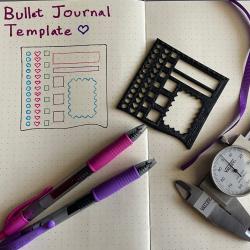 Ruler + Stencil + Bookmark for Bullet Journal #BuJo by Viermalbe, Download  free STL model