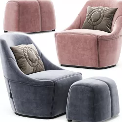 Calligaris Alma Swivel Chair 3D model