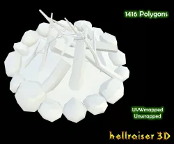 Campfire Low-poly 3D model