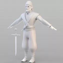 Cartoon Ottoman Lieutenant 3D model