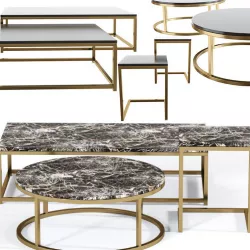 Cb2 Smart Marble Coffee Table 3D model