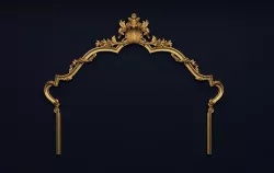 Classic Carved Bed 3D model 03 3D model