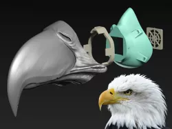 COVID-19 Mask Cap, Bald Eagle Edition