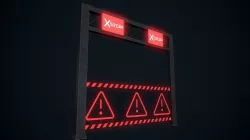 Cyberpunk Street Sign Low-poly 3D model