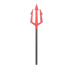 Devil Trident v1 001 Low-poly 3D model