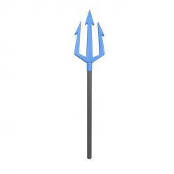 Devil Trident v1 003 Low-poly 3D model