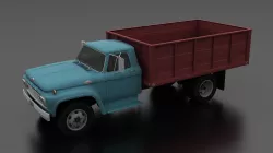 F-Series F-600 Grain Truck 1963 Low-poly 3D model