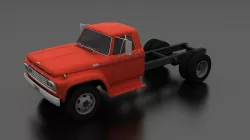 F-Series F-600 Truck Chassis 1963 Low-poly 3D model