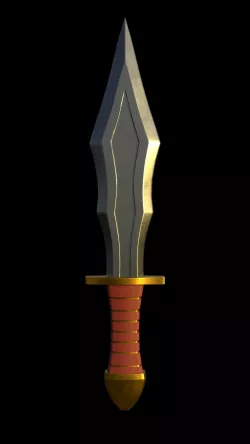 Fantasy Knife Low-poly 3D model
